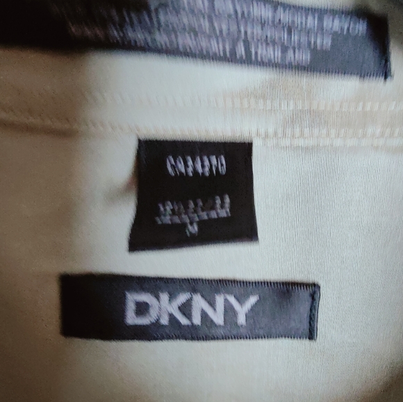 VTG 90s DKNY Men's Green Metallic Iridescent Dress Shirt, Size M/15.5 (32/33) - Picture 9 of 11